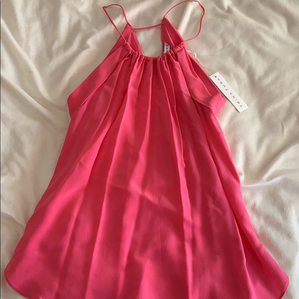 Trina Turk Hot Pink Halter Top NWTO